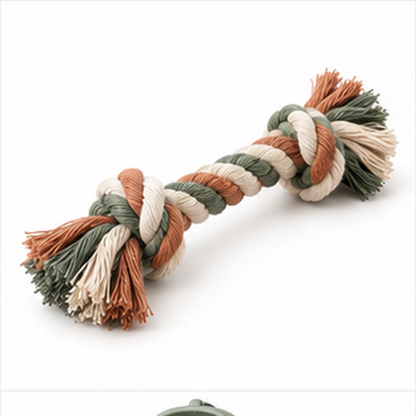 Braided Rope Tug Toy on a white background