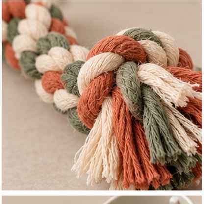 Braided Rope Tug Toy detail view