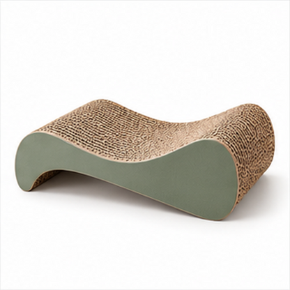 Curved Cat Scratch Lounge on a white background