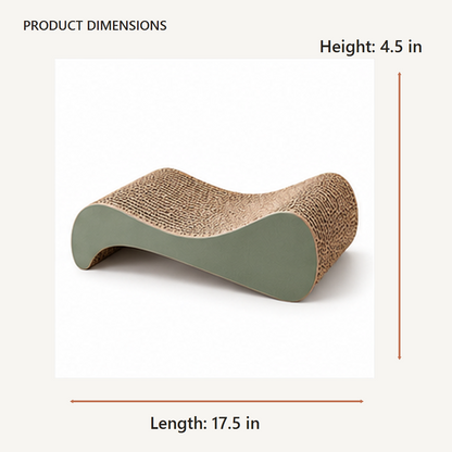 Curved Cat Scratch Lounge dimensions in inches