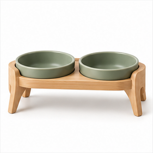 Elevated Cat Bowl Stand on a white background