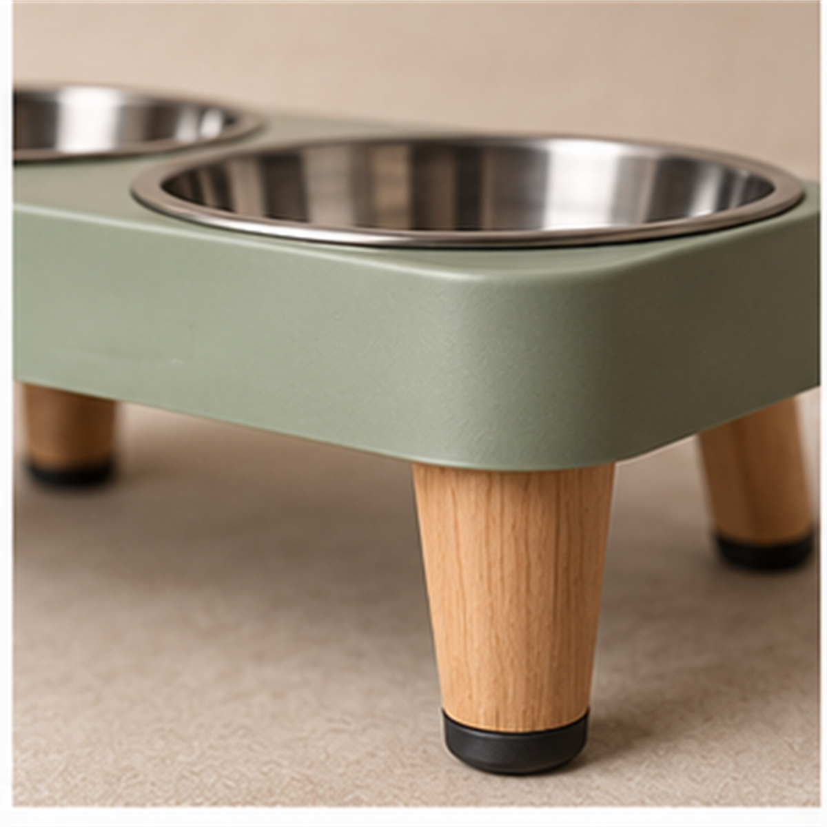 Elevated Cat Bowl Stand detail view