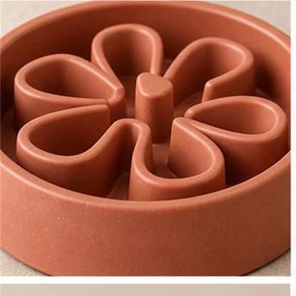 Flower Slow Feeder Bowl detail view