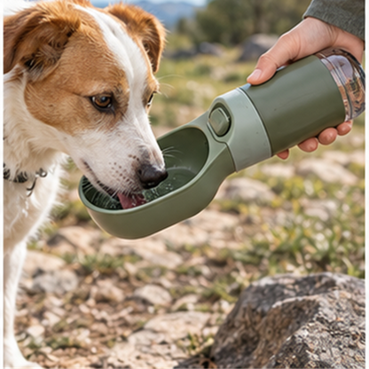 Portable Pet Water Bottle in use