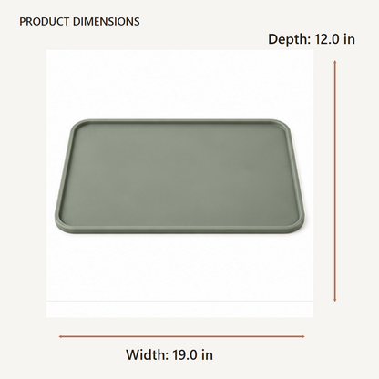 Raised Edge Feeding Mat dimensions in inches