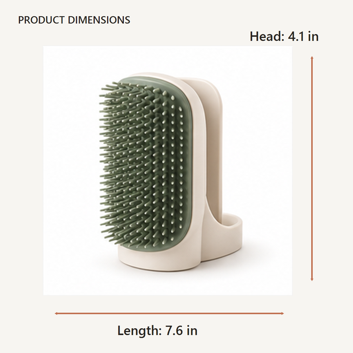 Self Cleaning Cat Grooming Brush dimensions in inches