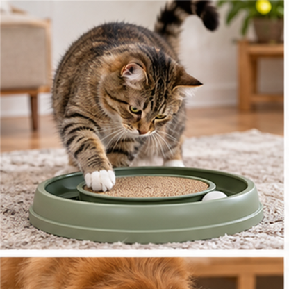 Three Level Cat Ball Track in use