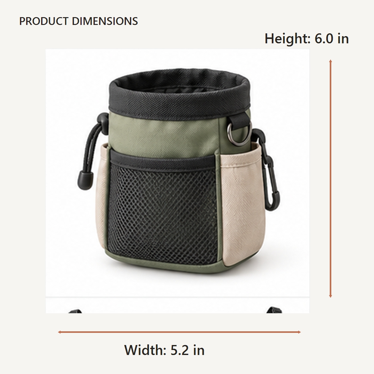 Training Treat Pouch dimensions in inches